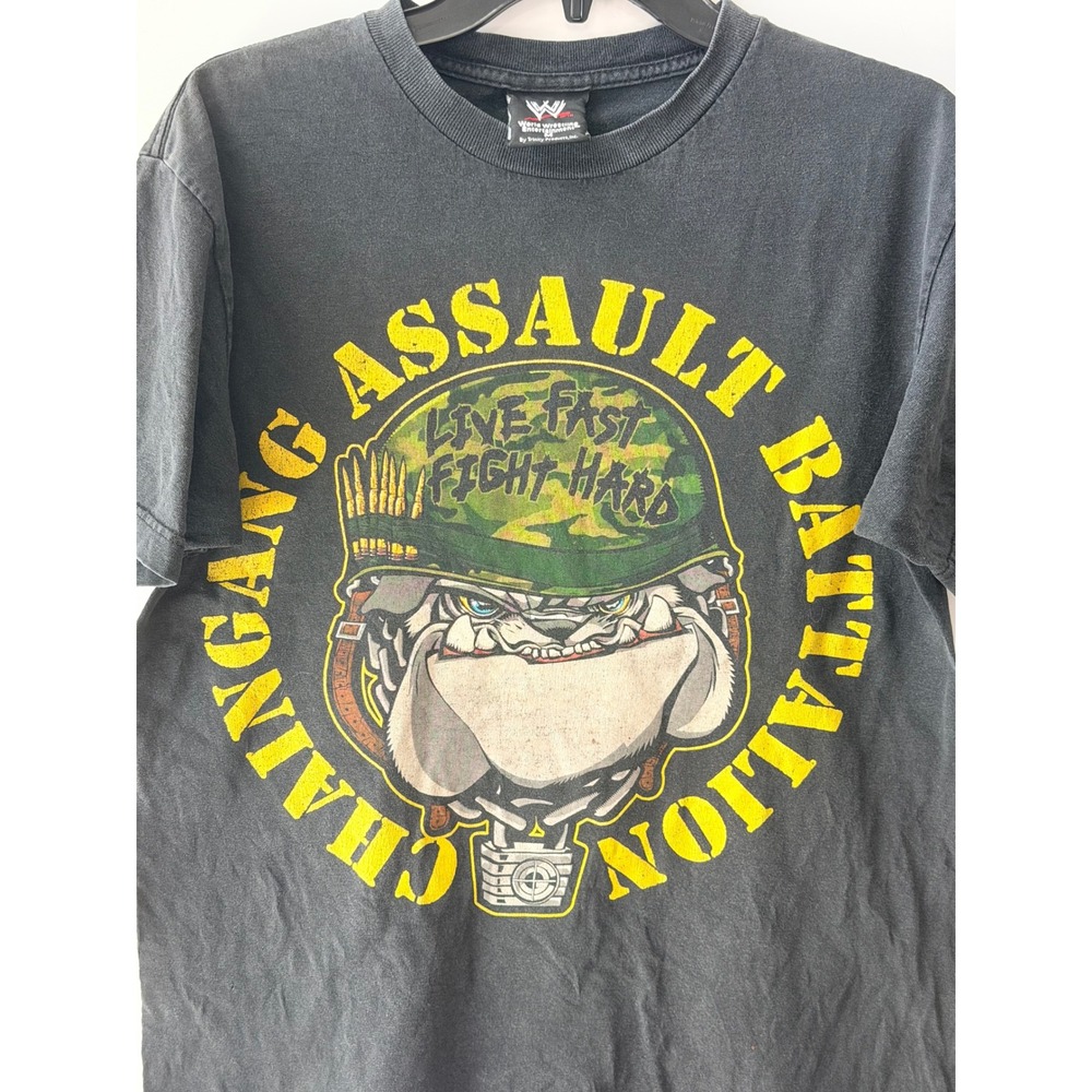 WWE John Cena Chaingang Assault Battalion Graphic T-Shirt Black Mens M - Picture 2 of 8